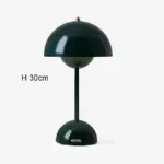 Nordic LED Table Lamp Rechargeable Flower Bud Mushroom Lighting Bedroom Decor