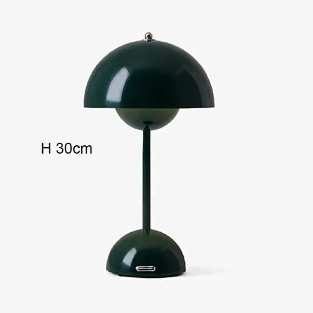 Nordic LED Table Lamp Rechargeable Flower Bud Mushroom Lighting Bedroom Decor -