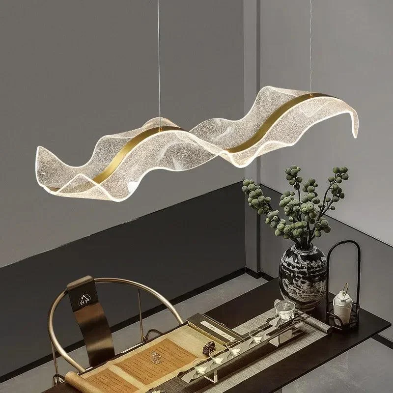 Nordic Leave Art LED Pendant Lighting Acrylic Dimmable Chandelier -