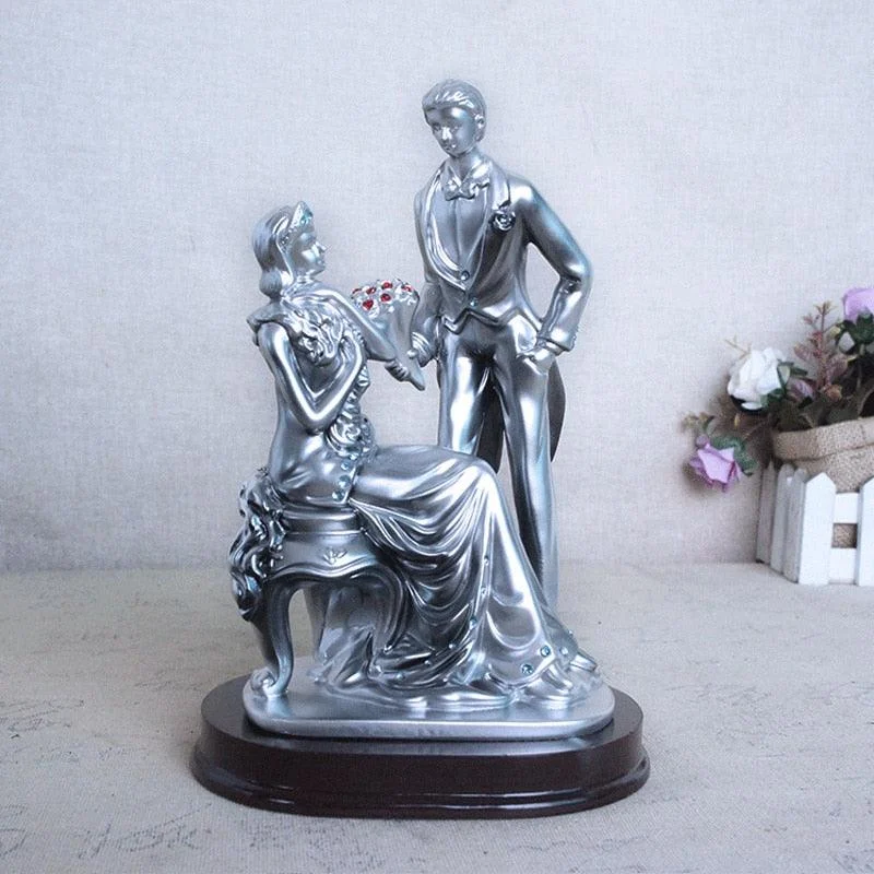 Nordic Love Couple Wedding Vintage Sculptures and Statues -