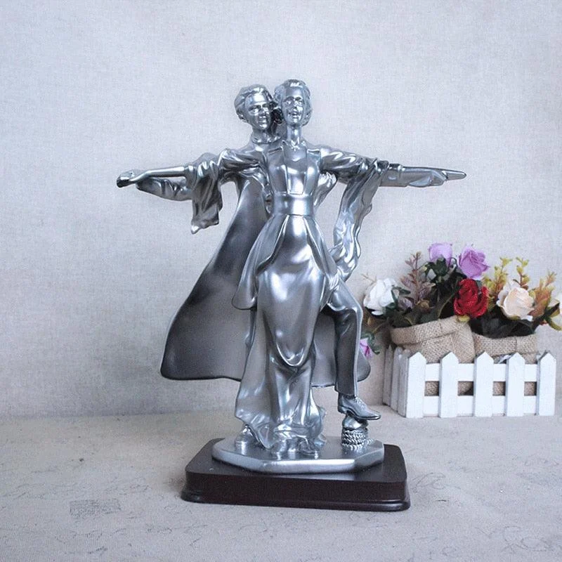 Nordic Love Couple Wedding Vintage Sculptures and Statues -