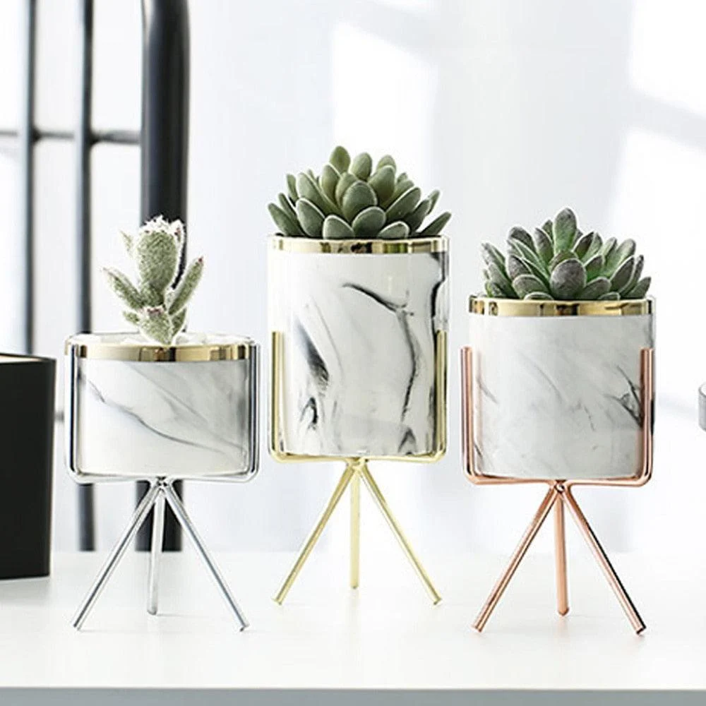 Nordic Marble Plant Pot -