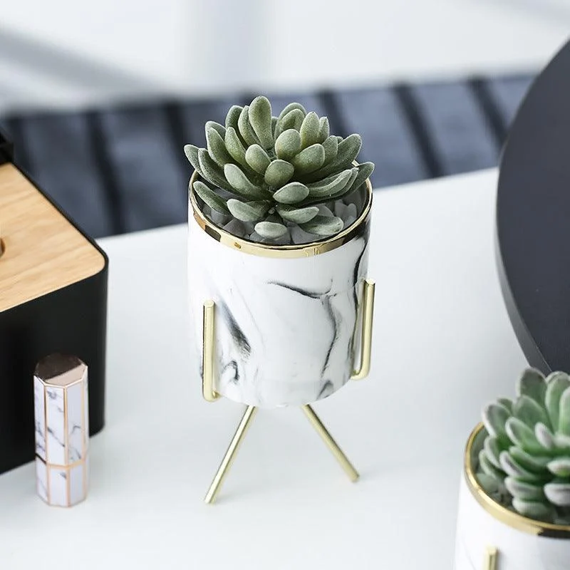 Nordic Marble Plant Pot -