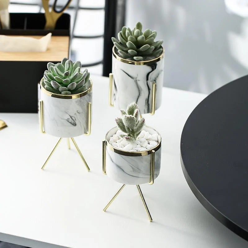 Nordic Marble Plant Pot -