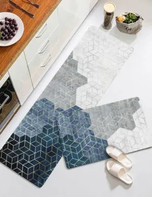 Nordic Marble Tiles Rugs Anti slip Mat for Floor Washable Carpet Living Room
