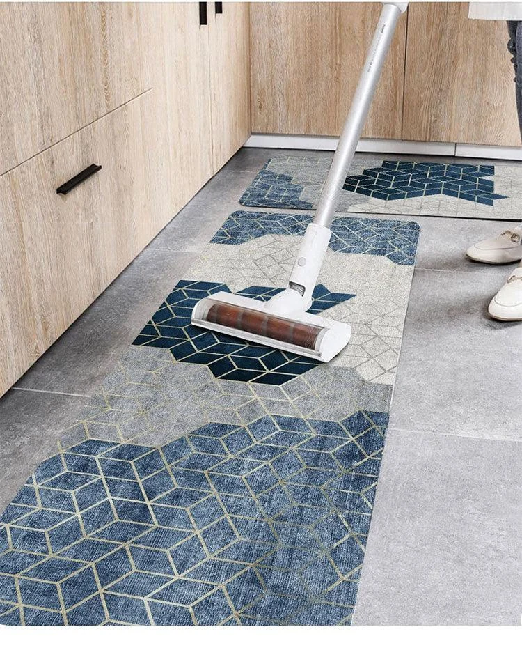 Nordic Marble Tiles Rugs Anti slip Mat for Floor Washable Carpet Living Room -