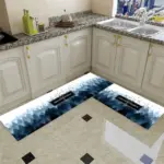 Nordic Marble Tiles Rugs Anti slip Mat for Floor Washable Carpet Living Room