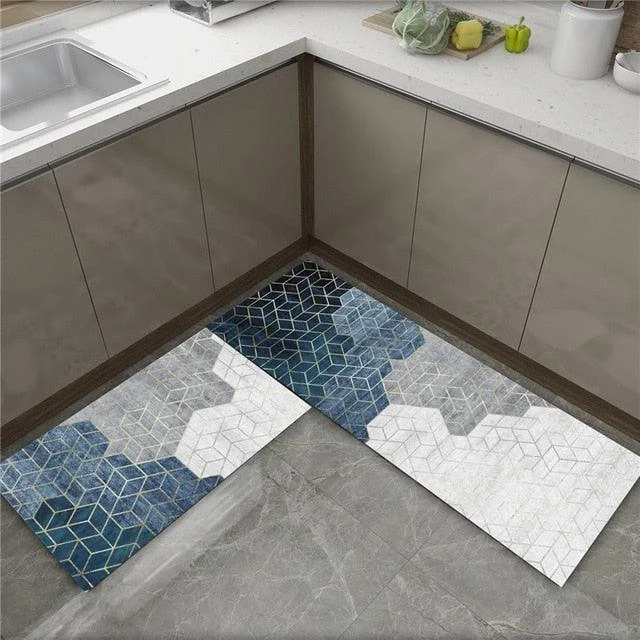 Nordic Marble Tiles Rugs Anti slip Mat for Floor Washable Carpet Living Room -