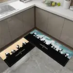 Nordic Marble Tiles Rugs Anti slip Mat for Floor Washable Carpet Living Room