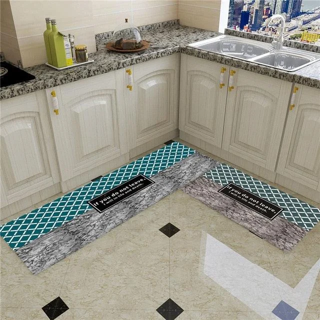Nordic Marble Tiles Rugs Anti slip Mat for Floor Washable Carpet Living Room -