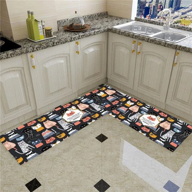 Nordic Marble Tiles Rugs Anti slip Mat for Floor Washable Carpet Living Room -