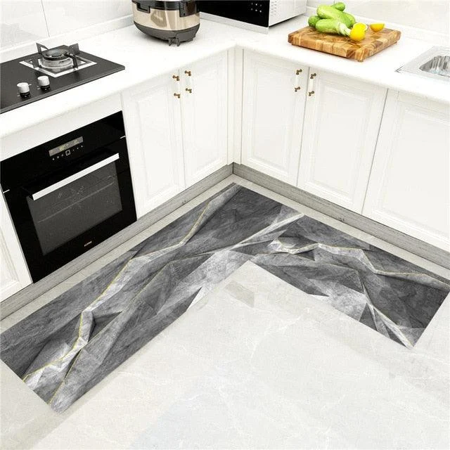 Nordic Marble Tiles Rugs Anti slip Mat for Floor Washable Carpet Living Room -