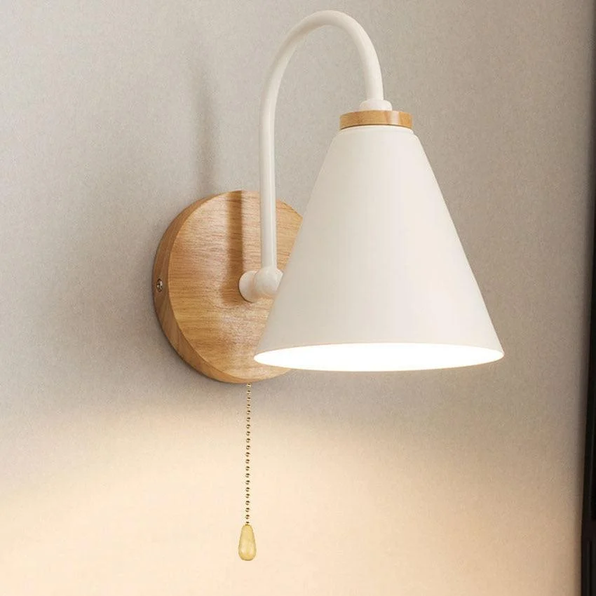 Nordic Metal Wood Wall Lamp -