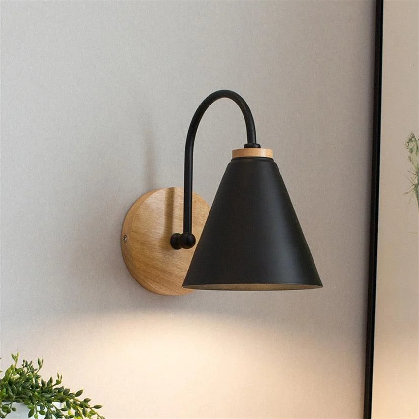 Nordic Metal Wood Wall Lamp -