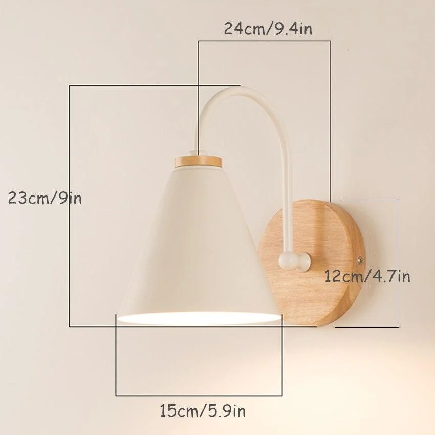 Nordic Metal Wood Wall Lamp -