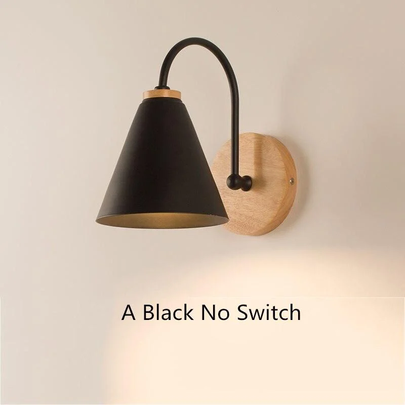 Nordic Metal Wood Wall Lamp -