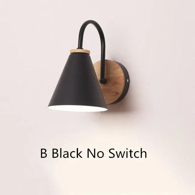 Nordic Metal Wood Wall Lamp -