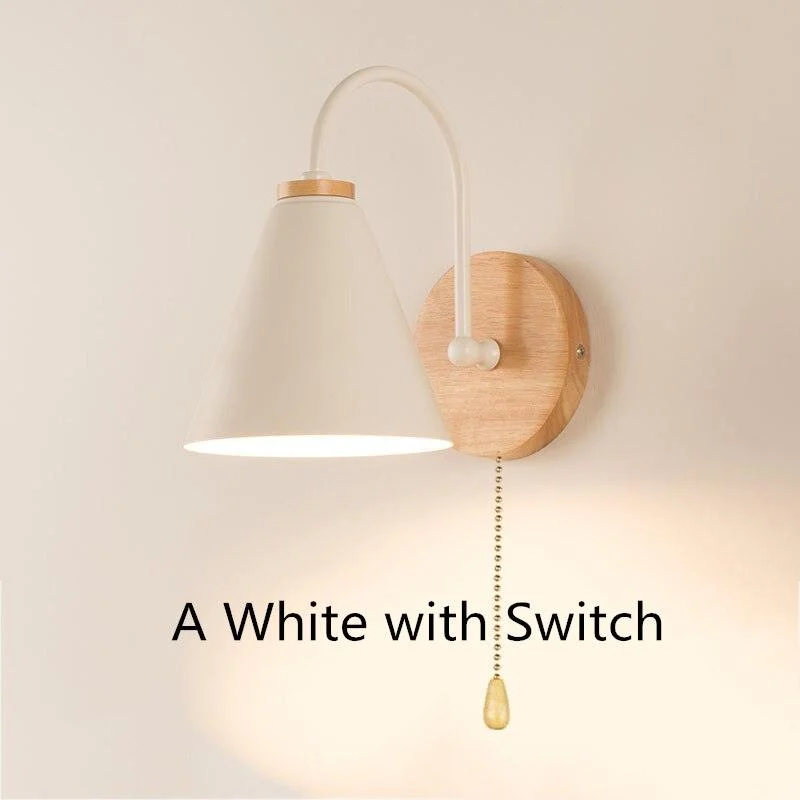 Nordic Metal Wood Wall Lamp -