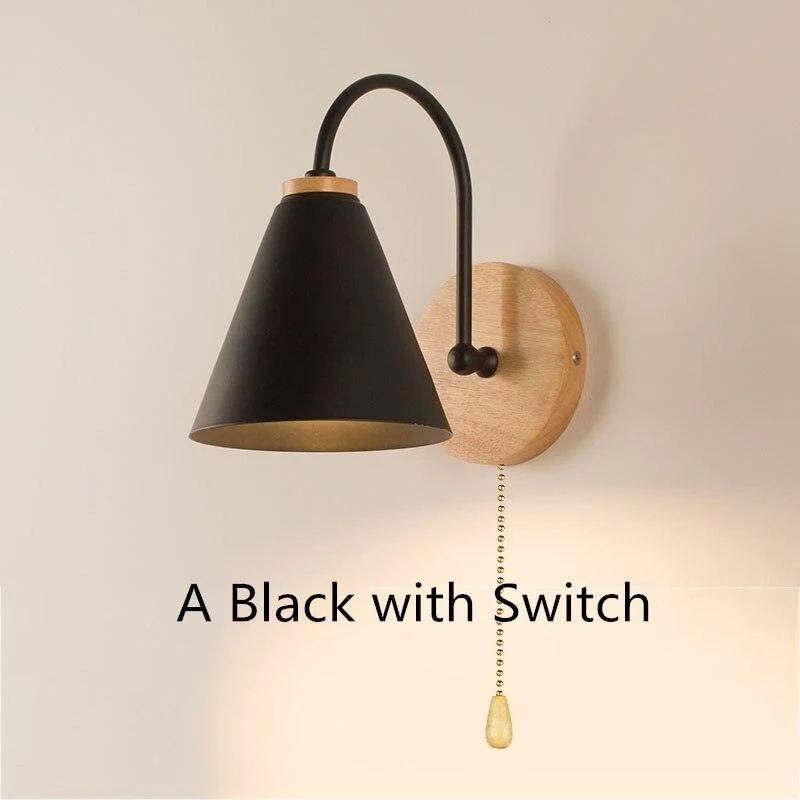 Nordic Metal Wood Wall Lamp -