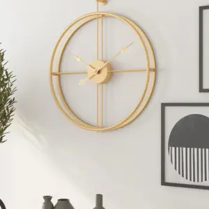 Nordic Minimalist Large Silent Wall Clock 20 Inches - 