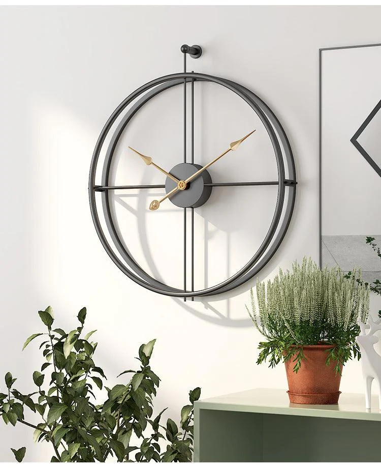 Nordic Minimalist Large Silent Wall Clock 20 Inches -