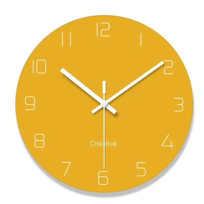 Nordic Minimalist Wall Clock Bold Hands for Easy Visibility