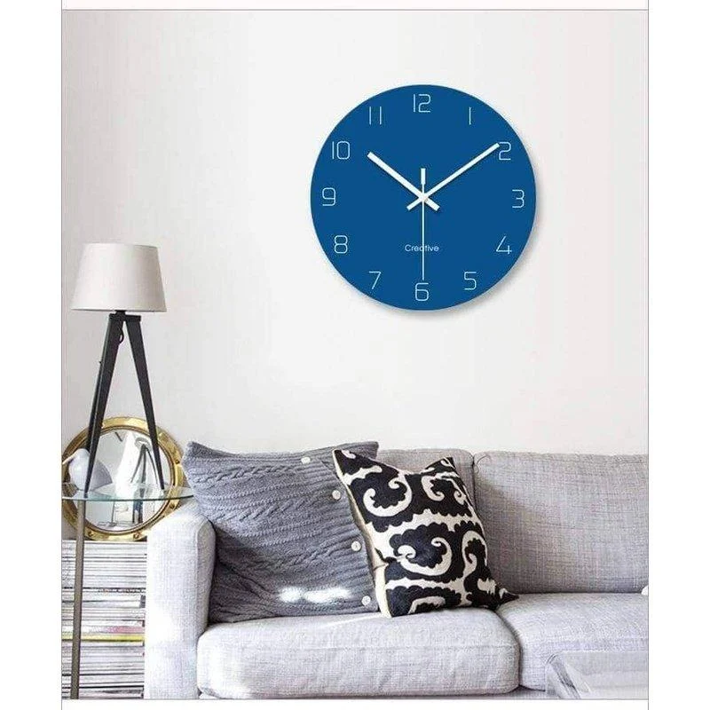 Nordic Minimalist Wall Clock - Bold Hands for Easy Visibility -