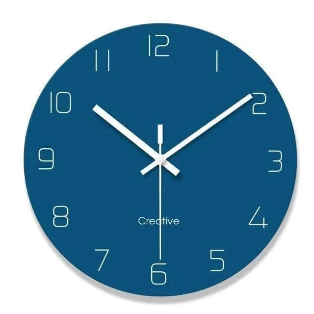 Nordic Minimalist Wall Clock - Bold Hands for Easy Visibility -
