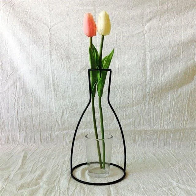 Nordic Minimalist Wire Vases -