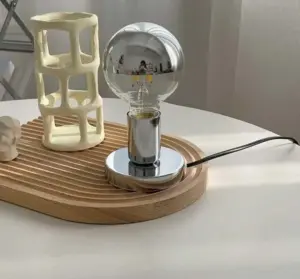 Nordic Mirrored Squiggle Table Lamp
