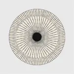 Nordic Modern Black White Circle Strip Round Geometric Rugs and Carpets