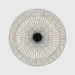 Nordic Modern Black White Circle Strip Round Geometric Rugs and Carpets