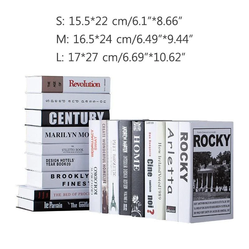 Nordic Modern Fake Book Display Sculptures and Statues Home Decorations -