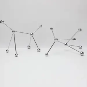 Nordic Modern Geometry Molecule Metal Home Decor Ornament - 
