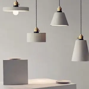 Nordic Modern Grey Cement Pendant Light - 