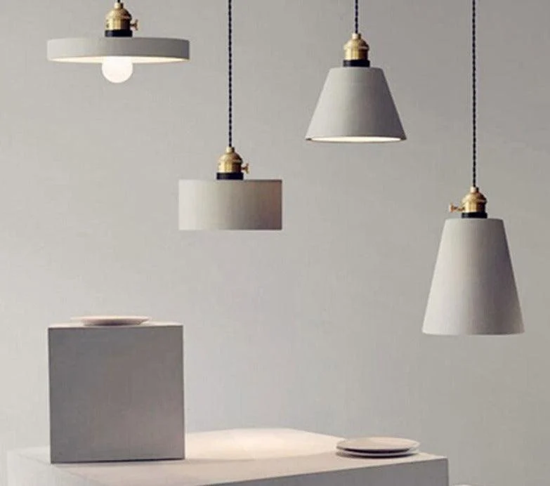 Nordic Modern Grey Cement Pendant Light -