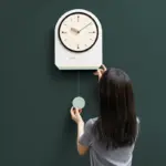 Nordic Modern Pendulum Wall Clock for Study Room