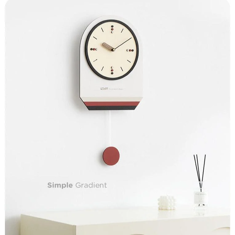 Nordic Modern Pendulum Wall Clock for Study Room -