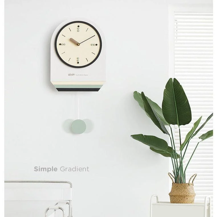 Nordic Modern Pendulum Wall Clock for Study Room -
