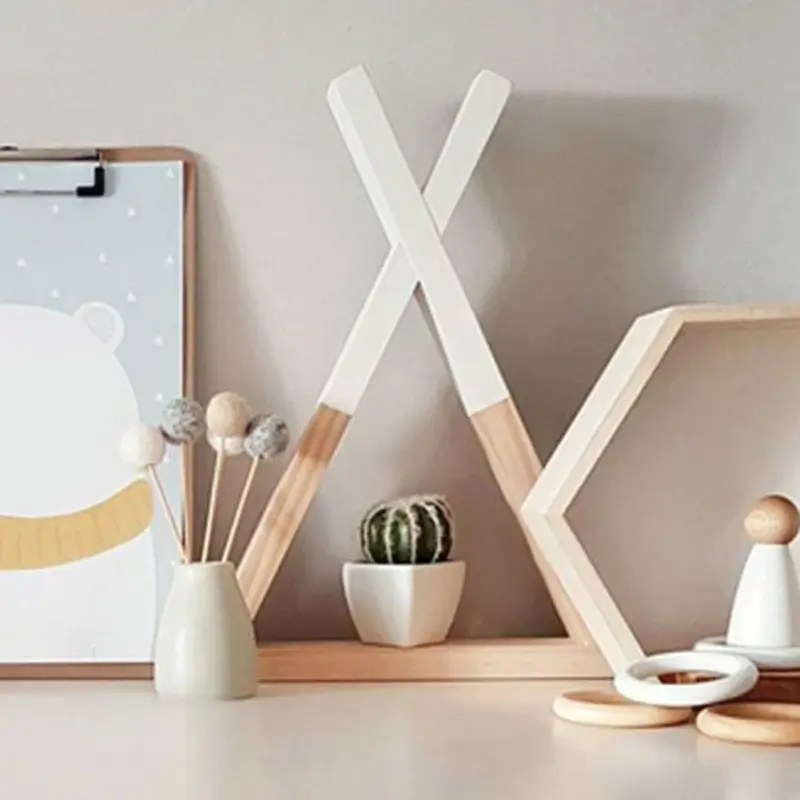 Nordic Nursery Wooden Teepee Shelf