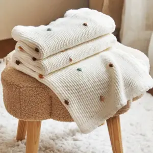 Nordic Pompom Baby Blanket: Cozy and Adorable - 