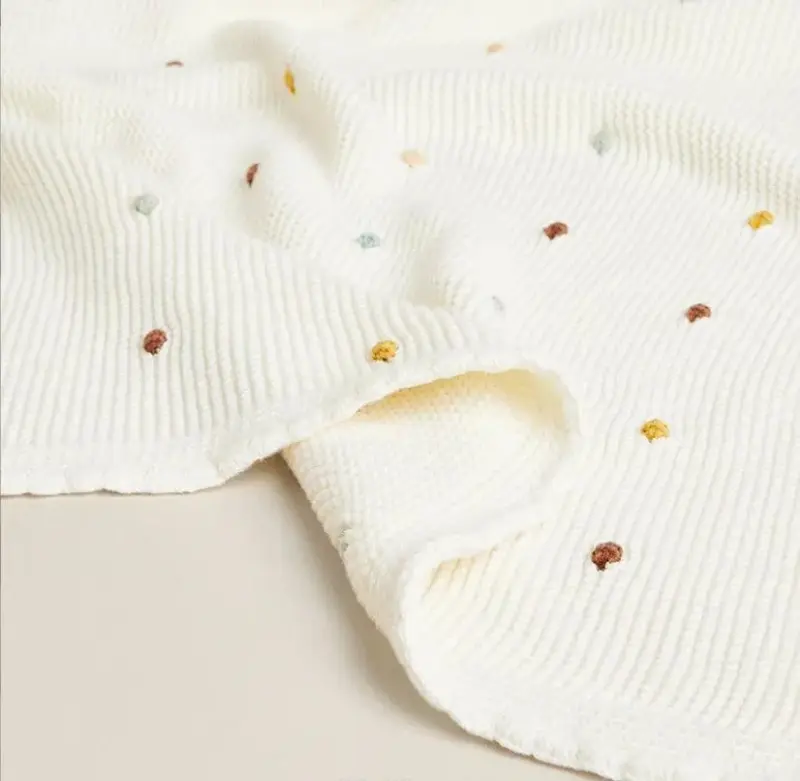 Nordic Pompom Baby Blanket Cozy and Adorable