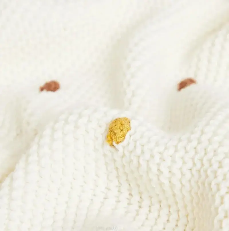 Nordic Pompom Baby Blanket Cozy and Adorable