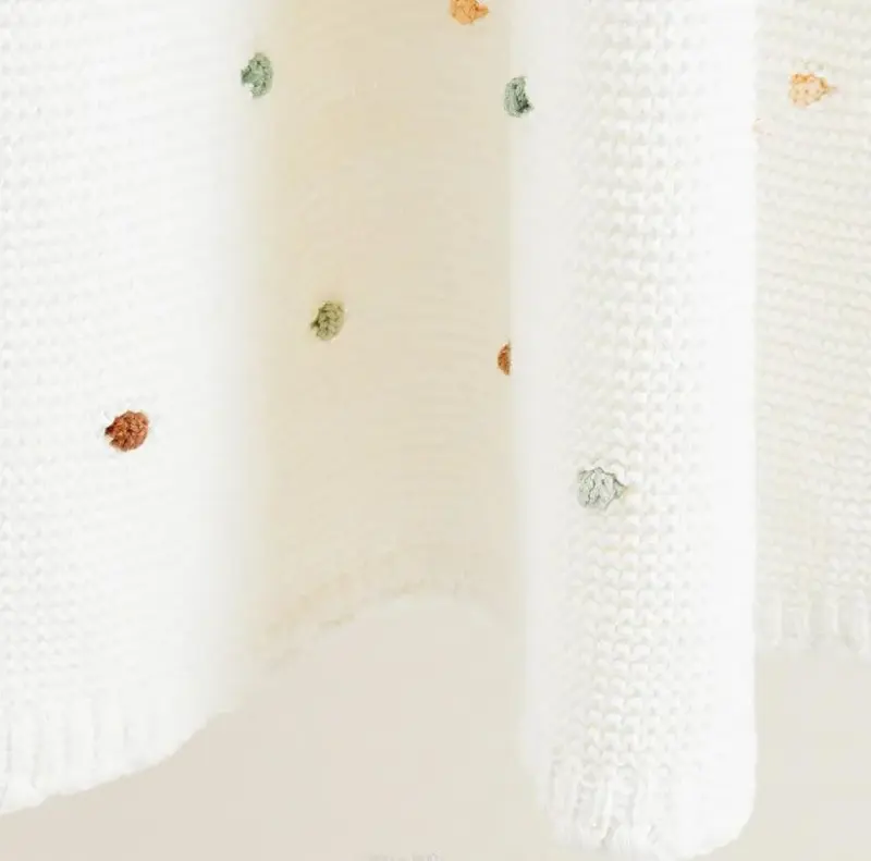 Nordic Pompom Baby Blanket Cozy and Adorable
