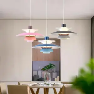 Nordic Red Green Europe LED Pendant Lighting Hanging Lamp Decor