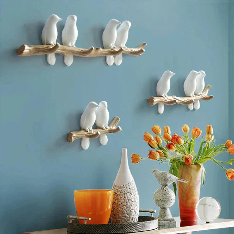 Nordic Resin Bird Wall Hanger -