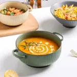 Nordic Ripple Ceramic Ramen Bowl