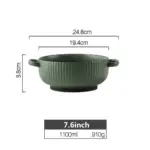 Nordic Ripple Ceramic Ramen Bowl