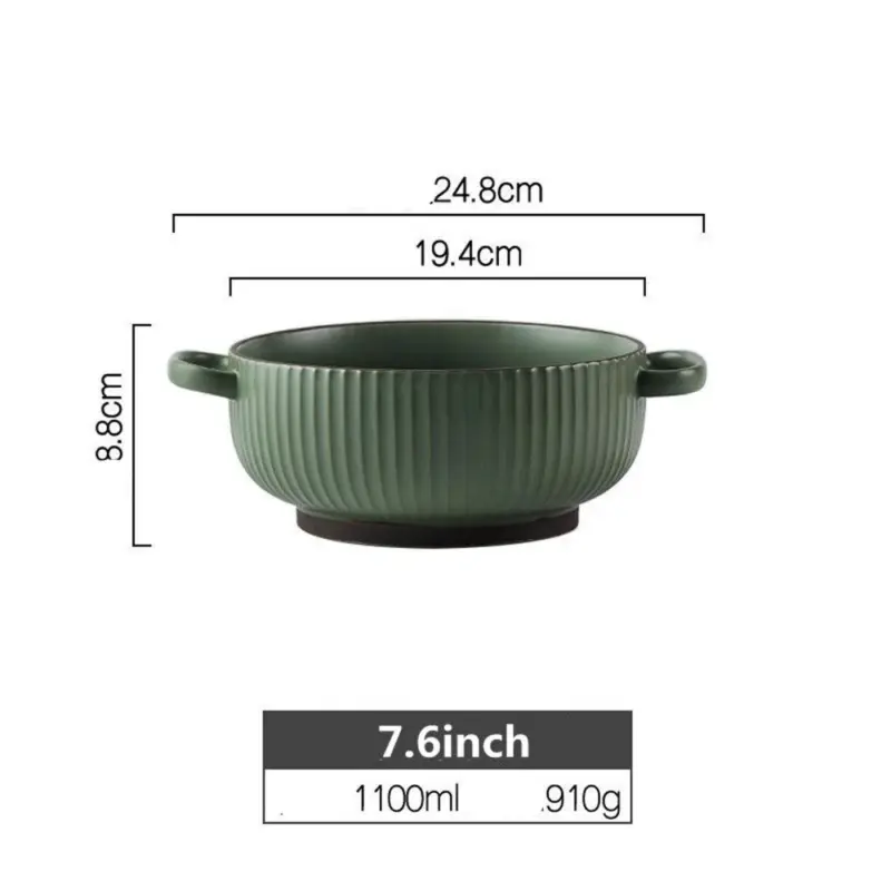Nordic Ripple Ceramic Ramen Bowl
