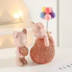 Nordic Rose Bear Figurine